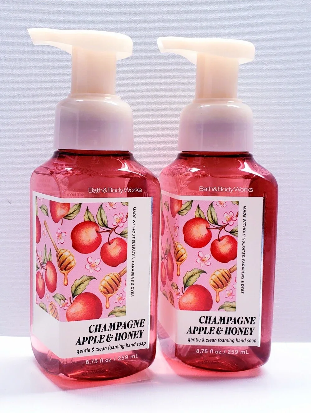Bath & Body Works CHAMPAGNE APPLE & HONEY Gentle & Clean Foaming Hand Soap(2pcs)